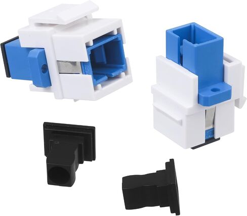 Xunsomten-10pcs SC/UPC ألياف مقرنة Keystone Jack Module للوحة التصحيح وألواح الجدار محول كابل الألياف SC SC Singlemode in Kuwait