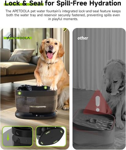 Wireless Dog Water Fountain, Battery Operated Dog Water Dispenser with Motion Sensor, 7L/237 fl oz Cordless Pet Fountain Water Bowl for Small to Large Dogs, Cats, Multi-Pets, 3 Work Modes in Saudi Arabia