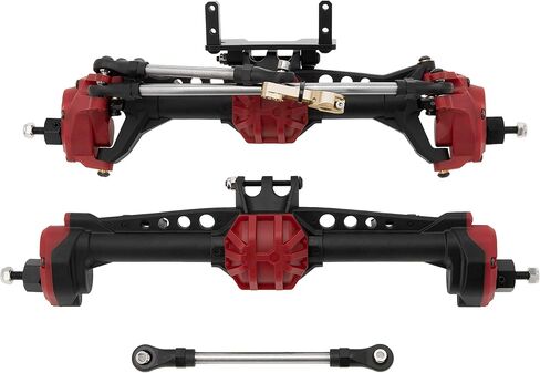 REDSPIDER Front & Rear Portal Nylon Axles with Steel Gears and Metal Bearings， for Axial SCX10 SCX10 II 90046 90047 1/10 rc Crawler axles Upgrade Pasrts. (Black) in Saudi Arabia