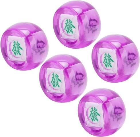 Mahjong Dice, 5Pcs Mahjong Wind Direction Dices South West North Sphere Game Dice for Entertainment (Transparent Blue) in Saudi Arabia