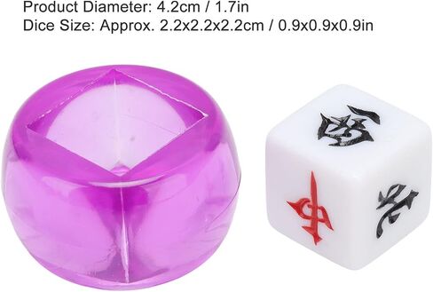 Mahjong Dice, 5Pcs Mahjong Wind Direction Dices South West North Sphere Game Dice for Entertainment (Transparent Blue) in Saudi Arabia