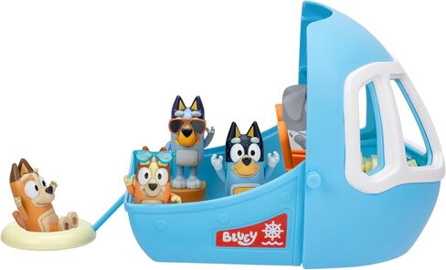Bluey 3-in-1 Transforming Plane Playset, Transforms from A Plane to A Resort and a Boat! Opens Up to Expand Out to A 27 Inch/ 70cm Wide Holiday Vacation Resort Playset, Over 25 Sounds and Phrases in Saudi Arabia