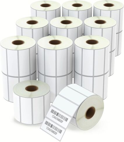 BETCKEY - 2.625" x 1" (67 mm x 25 mm) File Folder & Address Labels Compatible with Zebra/Rollo Label Printer,Premium Adhesive & Perforated [6 Rolls, 12000 Labels] in Saudi Arabia