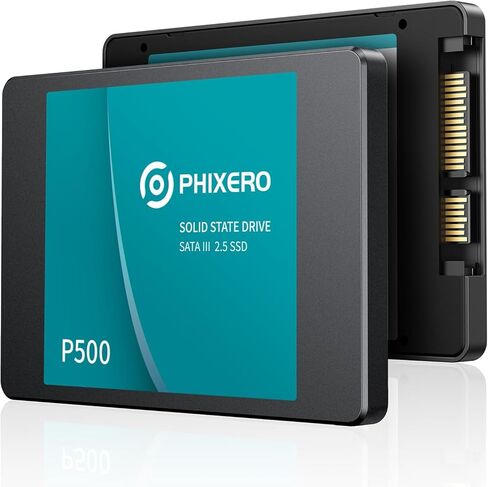 PHIXERO P500 SATA SSD 2TB 3D NAND, Internal SSD 2.5 Inch Solid State Drive SATA III 6 Gb/s, UP to 550MB/s, for laptops, desktops and Gaming Consoles PC in Saudi Arabia