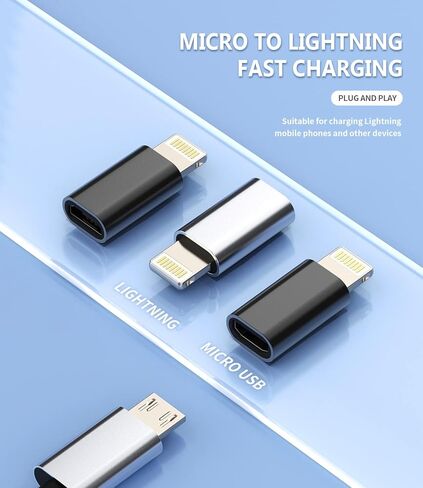 27W USB C أنثى إلى Lightning Male Fast Charger Adapter (3Pack) Type-C Port Charge Cord Colling Compling Data Sync Cable for iPhone 14 13 12 11 Pro Max Mini XS SE 7 8 X XR plus iPad Air in Kuwait