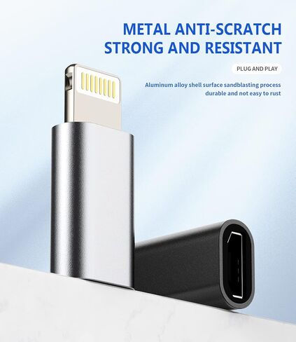 27W USB C أنثى إلى Lightning Male Fast Charger Adapter (3Pack) Type-C Port Charge Cord Colling Compling Data Sync Cable for iPhone 14 13 12 11 Pro Max Mini XS SE 7 8 X XR plus iPad Air in Kuwait