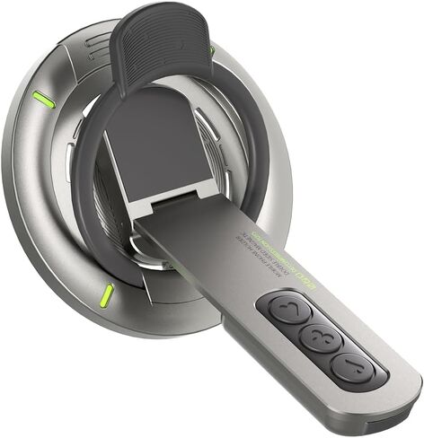 Phone Grip for Magsafe iPhone Holder 360°Roration Phone Kickstand Silicone Finger Ring Innovative Pressure-Relief Damping Hinge Design with Magnet Ring Compatible All Phones (Black) in Saudi Arabia
