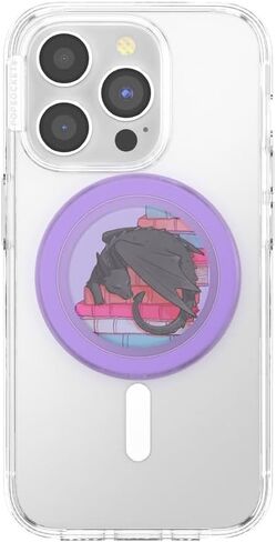 PopSockets Round Phone Grip Compatible with MagSafe, Adapter Ring Included, Phone Holder, Wireless Charging Compatible - One More Chapter Gloss in Saudi Arabia