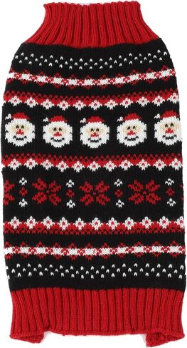 Cat Christmas Sweater, Small Pet Dog Xmas Santa Claus Knitwear Warm Clothes (Clown, Medium) in Saudi Arabia