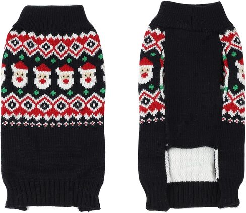 Cat Christmas Sweater, Small Pet Dog Xmas Santa Claus Knitwear Warm Clothes (Clown, Medium) in Saudi Arabia