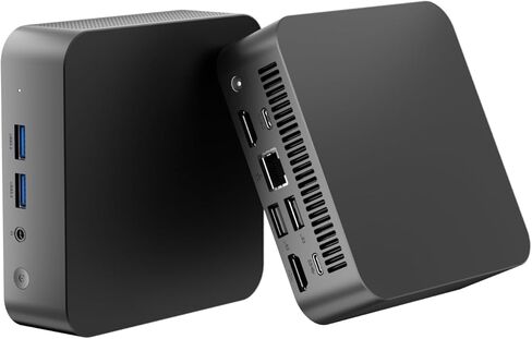 chatreey Mini PC 12th Gen Alder Lake N100(Up to 3.4GHz), 16GB DDR4 RAM 512GB SSD, 4 Cores 4 Threads Desktop Computer Support 4K@60GHz 3-Screen Display/Windows 11 Pro/WiFi 5/BT 4.2/Auto Power On in Saudi Arabia