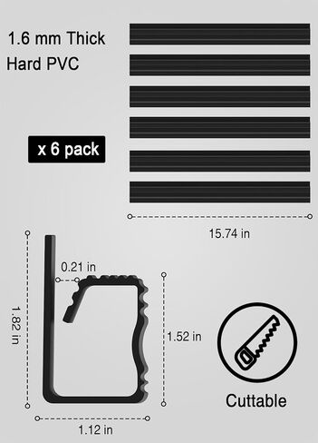 Under Desk Cable Management - Adhesive Cable Organizer for Home & Office, No-Drill Cord Management System, J Channel Cable Raceway for Desk, 6 Pack in Saudi Arabia