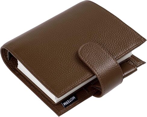 Moterm Pocket Luxe Rings Planner - Genuine Leather Binder Organizer (Pebble-Mustard, 30mm Ring) in Saudi Arabia
