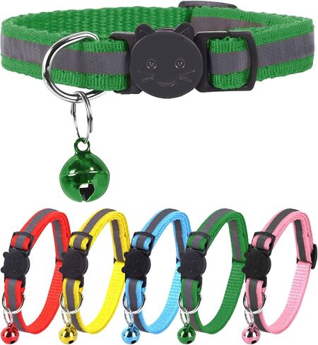 XXS Dog Collar Teacup Dog Collar, Reflective Collar, Mini Reflective Collar, Teacup Dog Collar for Small Dogs Cats, Pink, 3/8 inch Width in Saudi Arabia