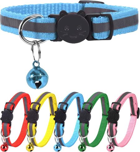 XXS Dog Collar Teacup Dog Collar, Reflective Collar, Mini Reflective Collar, Teacup Dog Collar for Small Dogs Cats, Pink, 3/8 inch Width in Saudi Arabia
