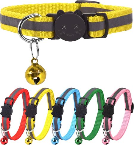 XXS Dog Collar Teacup Dog Collar, Reflective Collar, Mini Reflective Collar, Teacup Dog Collar for Small Dogs Cats, Pink, 3/8 inch Width in Saudi Arabia