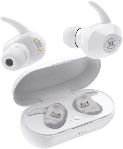 Maxell Jelleez True Wireless Bluetooth 5.0 Earbuds + Rubberized Charging Case & Earbuds – Secure Comfort Fit – IPX4 Sweat Resistance - 9-Hr Playtime – Enhanced Bass – Black (199460) in Kuwait