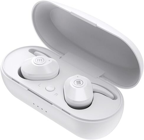 Maxell Jelleez True Wireless Bluetooth 5.0 Earbuds + Rubberized Charging Case & Earbuds – Secure Comfort Fit – IPX4 Sweat Resistance - 9-Hr Playtime – Enhanced Bass – Black (199460) in Kuwait