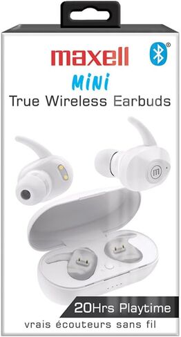 Maxell Jelleez True Wireless Bluetooth 5.0 Earbuds + Rubberized Charging Case & Earbuds – Secure Comfort Fit – IPX4 Sweat Resistance - 9-Hr Playtime – Enhanced Bass – Black (199460) in Kuwait