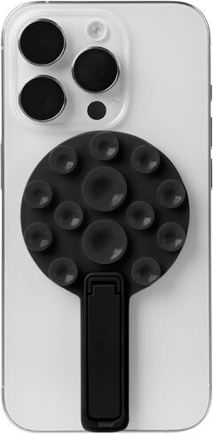 2 في 1 قبضة الهاتف اللزجة من السيليكون ، يجمع بين كوب شفط قوي وحامل متين ، مناسب لأي طراز هاتف يوفر خيارات تصاعد متعددة لصور شخصية وتسجيل فيديو Tiktok （أسود） in Kuwait