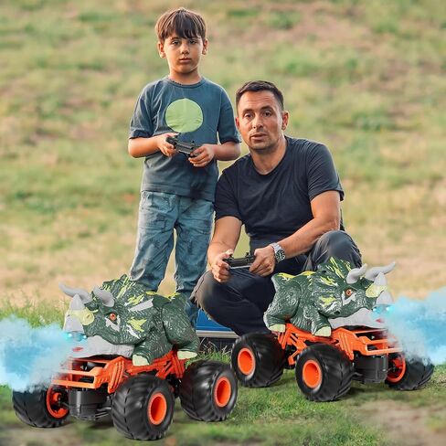 2.4GHz Remote Control Dinosaur Car Toys Gifts for 3 4 5 6 Year Old Boys Kids, Remote Control Dinosaur Car Trucks Toys for Kids Boys 3-5 4-7 8-12, Dinosaur Toys for 3 4 5 Year Old Boys in Saudi Arabia