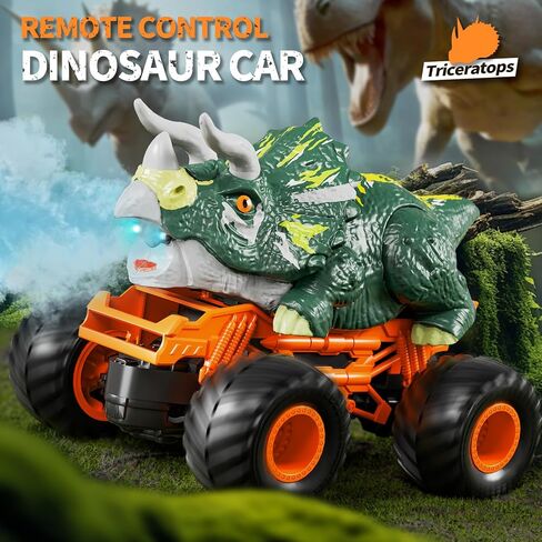 2.4GHz Remote Control Dinosaur Car Toys Gifts for 3 4 5 6 Year Old Boys Kids, Remote Control Dinosaur Car Trucks Toys for Kids Boys 3-5 4-7 8-12, Dinosaur Toys for 3 4 5 Year Old Boys in Saudi Arabia