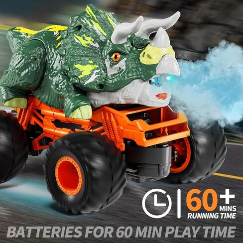 2.4GHz Remote Control Dinosaur Car Toys Gifts for 3 4 5 6 Year Old Boys Kids, Remote Control Dinosaur Car Trucks Toys for Kids Boys 3-5 4-7 8-12, Dinosaur Toys for 3 4 5 Year Old Boys in Saudi Arabia
