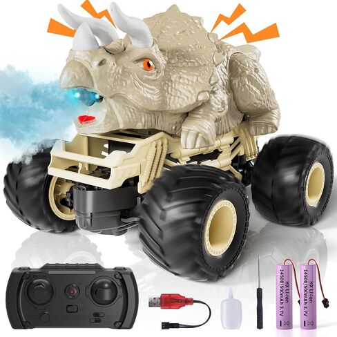 2.4GHz Remote Control Dinosaur Car Toys Gifts for 3 4 5 6 Year Old Boys Kids, Remote Control Dinosaur Car Trucks Toys for Kids Boys 3-5 4-7 8-12, Dinosaur Toys for 3 4 5 Year Old Boys in Saudi Arabia