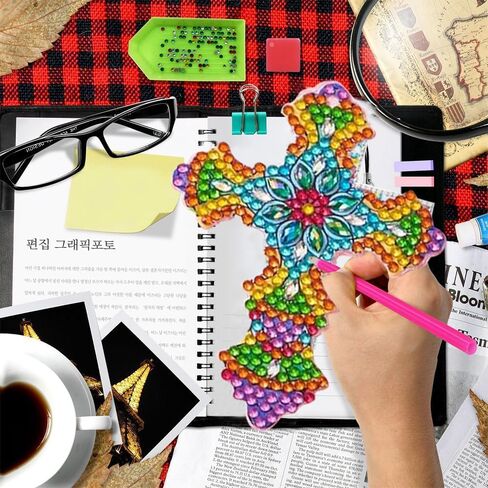 6 أجهزة كمبيوتر مثقات فنية الماس الإشارات المرجعية - إشارات فنية للماس للبالغين ، وأدوات مع إشارات المرجعية المتقاطعة ، والفنون والحرف اليدوية للأطفال البالغين. in Kuwait
