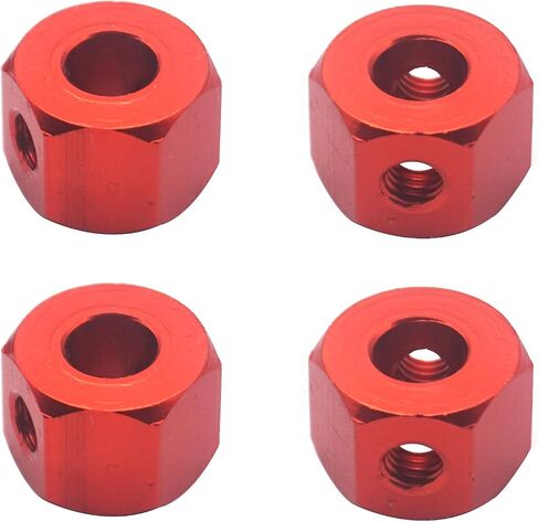 4Pack 12mm Metal Wheel Hex Hub Adapter Connector Compatible with WPL B14K C-14 C-24 1/16 MN-D90 MN-D90K MN45 MN99 1/12 RC Car Truck (Black) in Saudi Arabia