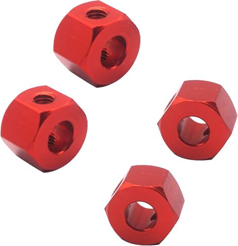 4Pack 12mm Metal Wheel Hex Hub Adapter Connector Compatible with WPL B14K C-14 C-24 1/16 MN-D90 MN-D90K MN45 MN99 1/12 RC Car Truck (Black) in Saudi Arabia