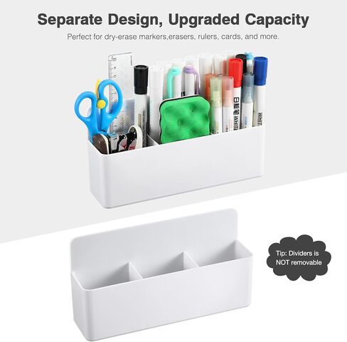 MoKo Magnetic Dry Erase Marker Holder, Magnetic Marker Holder for Whiteboard, Durable Magnetic Marker Holder Storage Organizer for Refrigerator, Locker and Other Magnetic Metal Surfaces - Black in Saudi Arabia