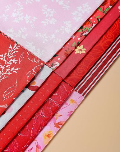 100% Cotton Quilting Fabric Bundle, 10Pcs Fat Quarters Fabric Bundles 50cm x 50cm, Pre-Shrunk, Medium Weight Plain Quilting Fabric Squares for Quilts, Sewing, Patchwork, DIY, Craft (Blue) in Saudi Arabia
