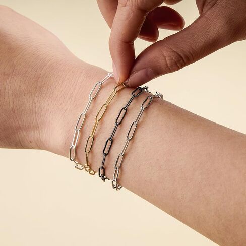 SMYHTGLIF 16.4 Feet Silver Plated Brass Jewelry Making Chains Flat Paperclip Chain Bulk DIY Chain for Jewelry Making Jewelry Making Supplies in Saudi Arabia