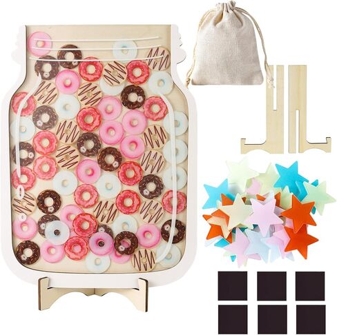 Ettonsun Reward Jars for Kids Magnetic Reward Jar Star Jar Reward System Reward Star Chart for Kids Behavior Chart for Classroom Rewards for Students (Doughnut) in Kuwait