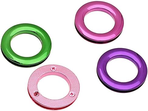 SZSJINMOORE 4Pcs 1 Inch Metal Round Screw-in Eyelet Zinc Alloy Screw Together Grommets Bag Loop Strap Connector Rings Handbag Purse Accessories (Light Gold) in Saudi Arabia