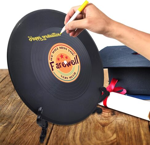 Vinyl Record Sweet 16 Birthday Decorations 11.6"X11.6", 16th birthday decorations Party Favor Sign Poster, 16th Birthday Guest Book Alternative, Great Sweet 16 Gifts for Girls or Boys (16 Years Old) in Saudi Arabia
