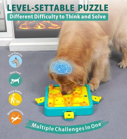 Dog Puzzle Toy - Food Treat Puzzles for Dogs, Level Adjustable in Saudi Arabia