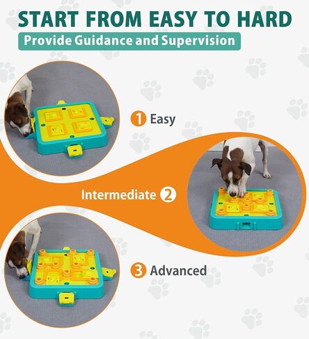 Dog Puzzle Toy - Food Treat Puzzles for Dogs, Level Adjustable in Saudi Arabia