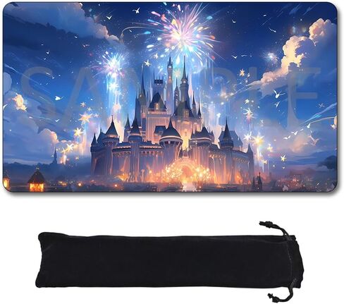 Playmats متوافق مع Lorcana Size 24x14 بوصة TCG MAMING حصيرة 10 ، المطاط غير القابل للانزلاق مع حصيرة لعب المناطق وحقيبة تخزين مجانية (DIS10-Zone1 ، 24 × 14 بوصة) in Saudi Arabia