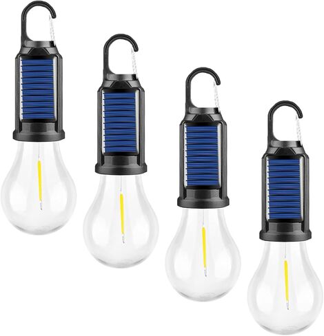 Solar Tent Camping Light Bulb Rechargeable Portable LED Camping Lantern3 Lighting Modes Tungsten Light Tent Lamp with Clip Hook for Camping, Hiking, Backpacking, Emergency Outage (T01) in Saudi Arabia