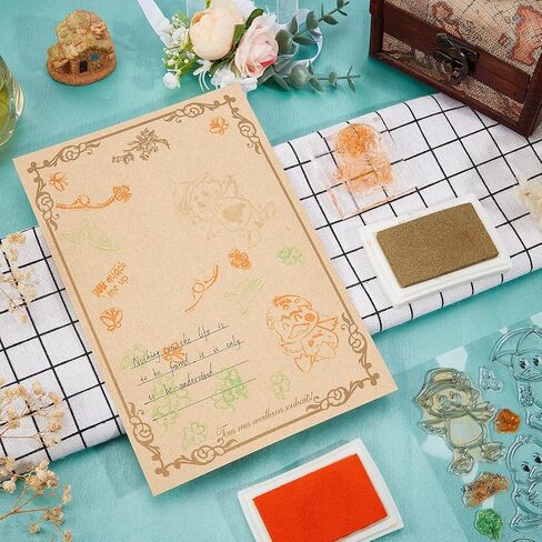 GLOBLELAND Cow Clear Stamps for DIY Scrapbooking Decor Animals Flower Animal Sunflower Transparent Silicone Stamps for Making Cards Photo Album Decor in Saudi Arabia