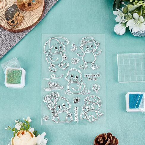 GLOBLELAND Cow Clear Stamps for DIY Scrapbooking Decor Animals Flower Animal Sunflower Transparent Silicone Stamps for Making Cards Photo Album Decor in Saudi Arabia