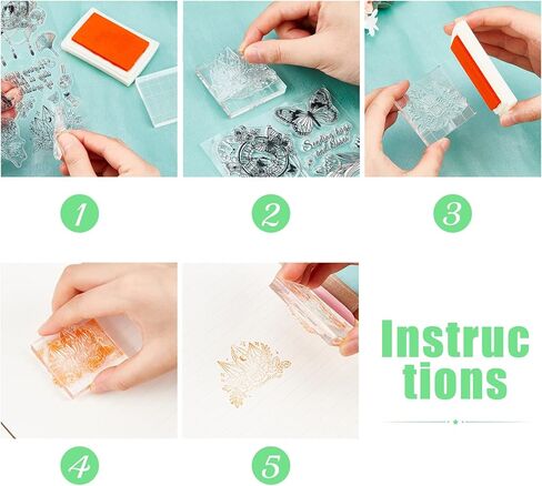 GLOBLELAND Cow Clear Stamps for DIY Scrapbooking Decor Animals Flower Animal Sunflower Transparent Silicone Stamps for Making Cards Photo Album Decor in Saudi Arabia
