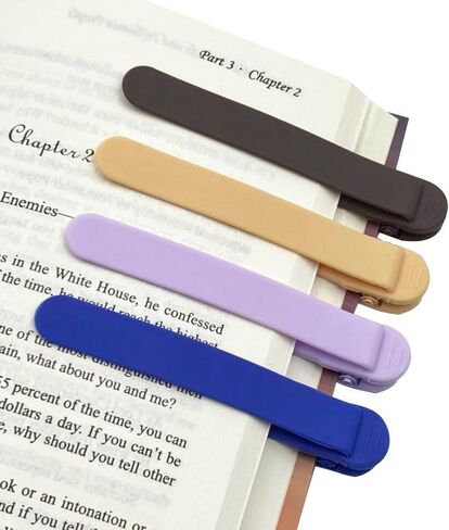 3pcs Automatic Bookmark, Stay in Place and Follow as You Read, Silicone Automatic Bookmark for Reading Women, Men, Kids, Book Lovers, Cute Reading Accessories Gifts for Book Lovers in Saudi Arabia