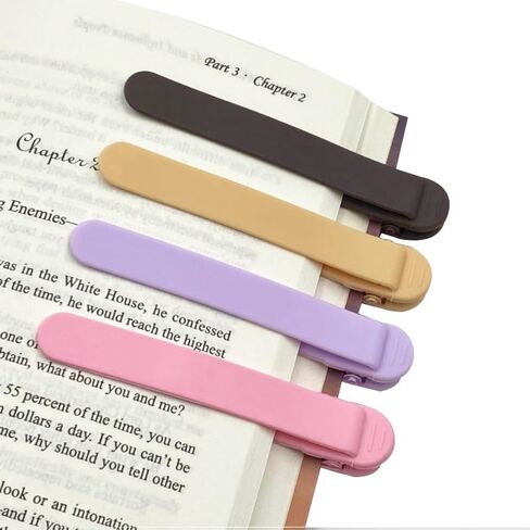 3pcs Automatic Bookmark, Stay in Place and Follow as You Read, Silicone Automatic Bookmark for Reading Women, Men, Kids, Book Lovers, Cute Reading Accessories Gifts for Book Lovers in Saudi Arabia