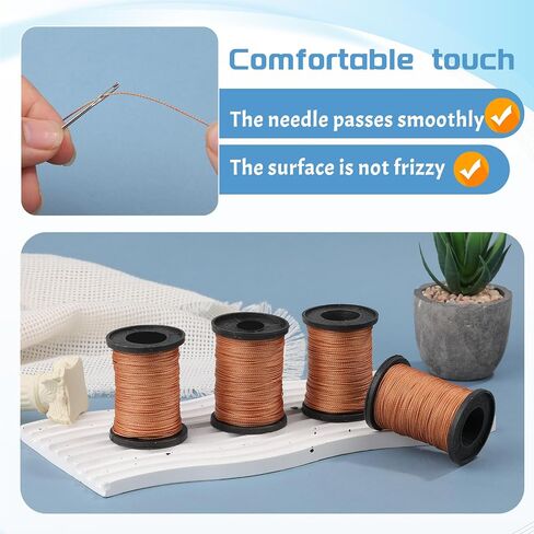 Upholstery Sewing Thread, 4 Packs Thread for Sewing, Strong Repair Upholstery Thread for Hand Sewing, Heavy Duty Thread for Furniture, Bags, Books Binding, Leather Repairing in Saudi Arabia