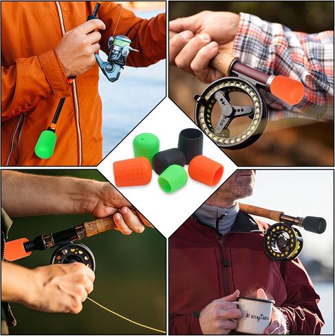 OROOTL Fishing Rod Butt Cushion, Fishing Rod Seat Cushions Silicone Fishing Rod Butt End Cap Fishing Rod Protector Fishing Pole Holder Fishing Accessories L/M/S in Kuwait