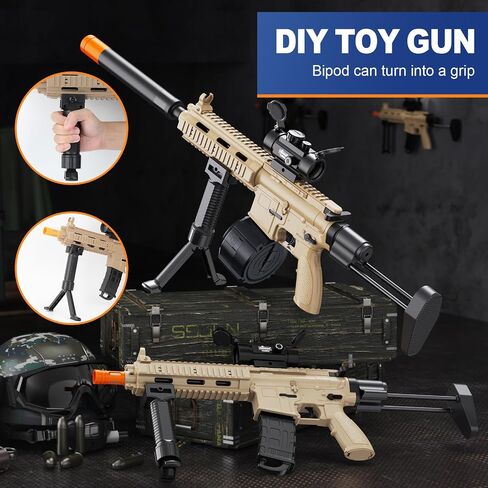 Automatic Blaster, Electric Blaster with Goggles, Fun Shooting Games, Age 18+, Green in Saudi Arabia