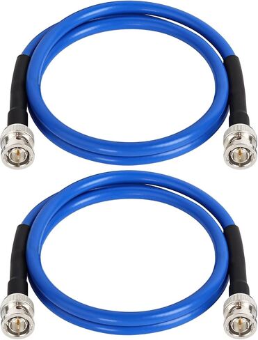 XRDS -RF SDI Cable 3FT 2PCS, HD-SDI / 3G-SDI / 6G-SDI BNC to BNC Digital Video Cable, High-Speed Signal Transmission, Low Signal Loss for Broadcast, Studio, Surveillance & HD Video Systems in Kuwait